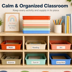 Defresit 12 Pcs Letter Size Flat Storage Paper Trays for Classroom - Image 6
