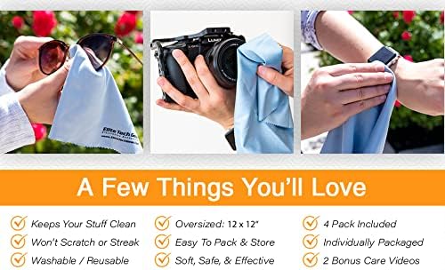 Elite Tech Gear The Most Amazing Microfiber Cleaning Cloths - Perfect for Cleaning Eyeglasses and All Electronic Device Screens, & Delicate Surfaces - Image 6