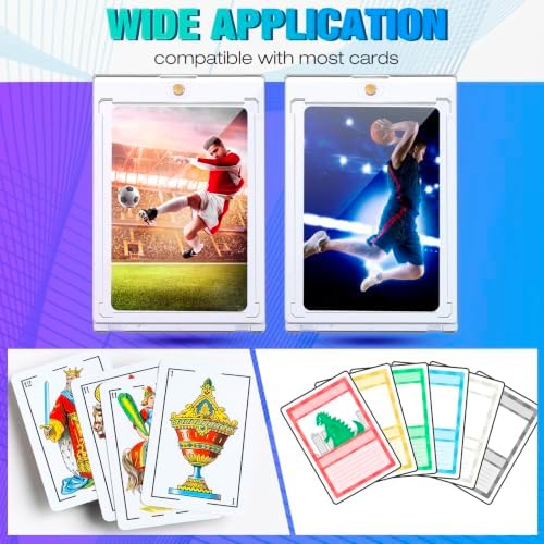SATINIOR 100 Pcs Clear 55 Pt Ultra-Thin Card Holders for Trading Cards - Image 5