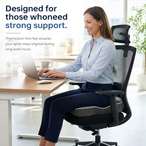 Seat Cushion,Memory Foam Office Chair Cushion Tailbone Sciatica Pain Relief - Image 6