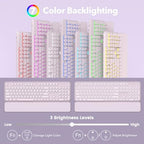Rechargeable Backlit Wireless Keyboard and Mouse Combo, Magnetic Wrist Rest - Image 2