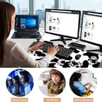 Keyboard Wrist Rest and Mouse Pad with Wrist Support Set Ergonomic Coaster,Memory Foam,Easy Typing Pain Relief,Large XL Desk Mat 31.5"x 11.8",Cow Print - Image 7