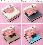 3D Memo Pad 260 Sheets Tree House Notepad with Light Kawaii Sticky Note Pad 3D Paper Carving Art Craftwork Omoshiroi Desk Decoration Pen Holder DIY High-Grade Creative Gift - Image 6