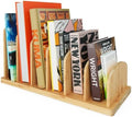 Cook Book Organizer, 6 Sections, Recipe Book Holder Rack, Tabletop Stand for Convenient Cookbook Storage, Vertical Cook Book Stand Kitchen, Binder Holder for Desk & Countertop (Bamboo) by CraftSaints