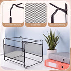 Marsui 4 Pcs Hanging File Frame, Metal Mesh Hanging File Folder Organizer - Image 4