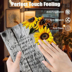 Case for Samsung Galaxy Tab S10 FE Plus 13.1 Inch 2025 Model (SM-X620/X626),Card Slot PU Leather TPU Case Pen Holder Auto Wake Sleep,Sunflower Bible Verses Proverbs 31:25 - Image 6