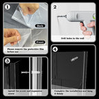 Acrylic Brochure Pamphlet Holder, 6 Magazine Holders and 12 Pamphlet Holders, Clear Brochure Display Holder Wall Mount, Trifold Flyer Rack, Literature Storage Rack for Home, Offices, Waiting Room - Image 3