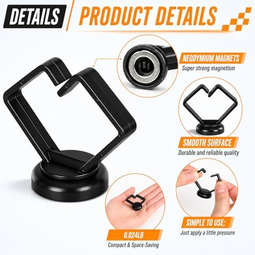 Konohan 30 Pack Magnetic Cable Holder 23lbs Heavy Duty Zip Tie Mount - Image 3