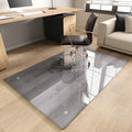 Tempered Glass Chair Mat for Carpet, 40"x60" Grey Floor Mat by MYSUNORIA