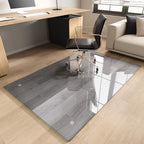 Tempered Glass Chair Mat for Carpet, 40"x60" Grey Floor Mat by MYSUNORIA