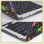 for MacBook Air 13.6 Inch Case M5 A3449 2026 2025-2022 Release A2681 M2 A3113 M3 A3240 M4 Cover, Crystal Black Printed Pattern Hard Shell Keyboard Skin for Mac Air 13" M5, Physical Formula - Image 5