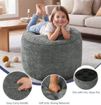 Hobestluk Round Oversized Ottoman Foot Leg Rest Under Desk for Couch - Image 5