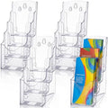 4 Pcs 4 Tier Acrylic Brochure Display, 4 Inch Wide, Wall or Desk by Unknown