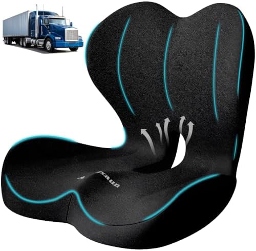Truck Driver Seat Cushion, Memory Foam Cushion for Office Chairs by Unknown