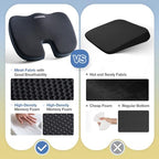 Mureon Office Chair Cushion, Ergonomic Memory Foam Seat Cushion, Mesh Black - Image 5