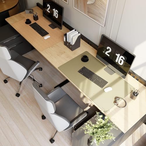 MAIDERN 40” x 24” Cork & Leather Desk Mat XL, Large Desk Pad (Golden) - Image 6