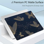 for New MacBook Air 13 inch Case 2026 M5 2025 M4 2024 M3 Chip– Aesthetic Lightweight Cute Design Clear Hard Shell 6-in-1 Bundle with TPU Keyboard Cover & 2X OTG Adapters, Gold Butterflies - Image 6