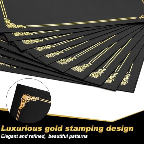 Fainne 120 Pack Certificate Holders Bulk, Diploma Covers, Black - Image 3