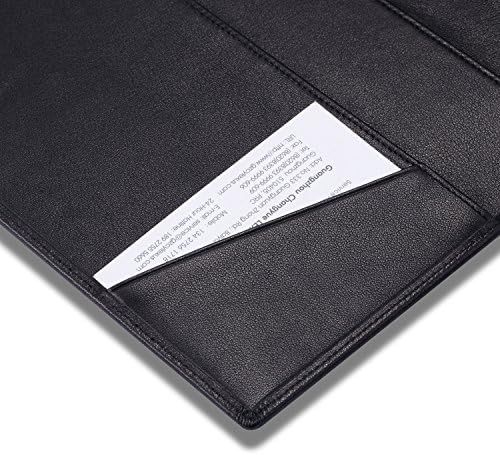 HISCOW Slim Leather Junior Padfolio, 5x8 Notepad Cover, Classic Black - Image 6