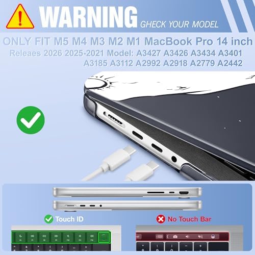 May Chen for 2026 MacBook Pro 14-inch M5 M4 M3 M2 M1 Pro/Max Chip, Release 2026 2025-2021, Model A3427 A3426 A3434 A3112 A3401 A3185, Plastic Hard Shell with Keyboard Cover, Cute Astronaut - Image 2