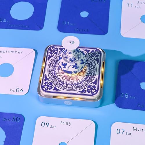 3D Calendar 2027,Time Piece Calendar 2027,Blue and White Porcelain 3D Art Notepad Calendars,3D Memo Pad,Tear Away Calendars,Christmas Gift,New Year Gift(Blue and White Porcelain) - Image 3