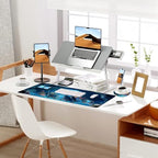Keyboard Mouse Pad Set, Extended Gaming Mouse Pad+Ergonomics Keyboard Wrist Rest Support, Memory Foam, Easy Typing Pain Relief, 4Pcs XL Ultra Thick Desk Mat,Underwater World Dolphins - Image 7