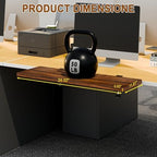 Ergonomic Desk Extender Tray, 24.02"×11.81" Clamp-On Arm Rest Shelf, 90° Foldable Computer Elbow Support for Office Home, Space-Saving Keyboard Mouse Tray (Vintage Burnt Color) - Image 4