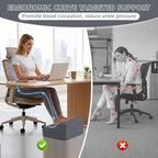 Foot Rest for Under Desk at Work,2-Tier Footrest with Handle Grey - Image 4