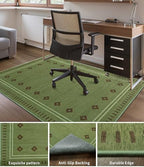 chakme Office Chair Mat for Hardwood Floor, 48"x36" Easy Glide Computer Desk Mat Protector for Rolling Chair Under Desk Rug Nonslip Backing, Machine Wash, (Southwestern Sage) - Image 4