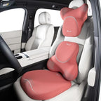 FLORICH Car Seat Cushion and Lumbar Support Pillow for Office Chair Car, Neck Headrest Pillow, Ergonomic Memory Foam, Pressure-Relieving Back Support for Car, Office Chair & Wheelchair – Red by FLORICH