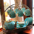 Mug Holder Coffee Cup Rack Stand - Wrought Iron Mug Rack Tea Set Organizer - Image 7