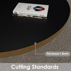 Round Table Cover - Can Be Used On Both Sides Waterproof and Easy to Clean Good Flatness Used for Dining Table(Black+Black Dia.50Inch) - Image 4
