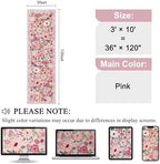 DUKINO 3x10 Runner Rug, Floral Washable Kitchen Runner Rug Non Slip, Pink - Image 2