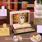 3D Calendar 2026 Paper Art Memo Pad,Tear-Away 3D Desk Time Piece Calendar DIY Note for Record, Bookmark, Gift & Office Decor (Owl) - Image 3