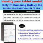Case for Samsung Galaxy Tab S7 Plus/S7 FE/S8 Plus+ 12.4" 2020/2022 - Image 2