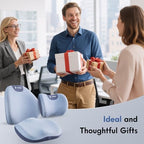 FLORICH Seat Cushion and Lumbar Support Pillow for Office Chair Car, Car Neck Pillow, Ergonomic Memory Foam Back Support for Office Gaming Chair Wheelchair, Relieves Neck, Back & Sciatica Pain – Blue - Image 6