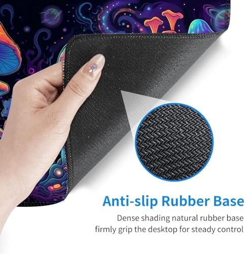 Desk Mat, Mouse Pad with Wrist Rest, 4-in-1 Large Mouse Pads for Desk, Ergonomic Mouse Pad and Keyboard Wrist Rest Gaming Keyboard Mat for Office,Magic Mushrooms - Image 4