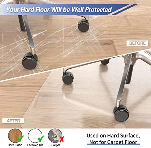Amyracel Office Chair Mat, 30" x 48" Easy Glide Plastic Floor Mat, Clear Computer Desk Chair Mat for Hardwood Floor - Image 4