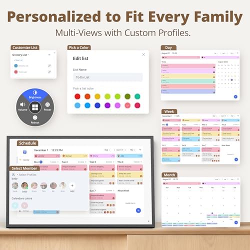 Digital Calendar 27 Inch Touch Screen, Electronic Wall Calendar Chore Chart for Family Monthly/Weekly Planner Rewards Organization, Interactive Large Display Smart Calendar, Desk Mount Included - Image 4