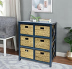 eHemco 3 Tier X-Side End Storage Cabinet, Teal - Image 4