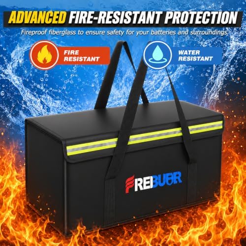 Fireproof Lipo Bag, Large capacity Explosion-proof lipo battery Box for Charging and Storage, 22 x 9 x 9.5inch Waterproof Bag for Documents and Valuables - Image 6