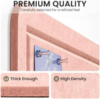 Large Bulletin Board, 48 X 35 Inches Felt Cork Board with 40 Pushpins, Foldable Felt Notice Pin Board Photo Display Board with Self-Adhesive Tape for Office Home School (Pink, 48x35 inch) - Image 4