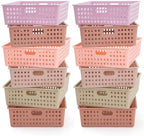 Geetery 12 Pack Classroom Storage Baskets with Handle,Terrazzo Color by Geetery