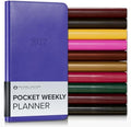 Gallery Leather Pocket Weekly Planner 2026-2027 Caribbean Hibiscus by GalleryLeather