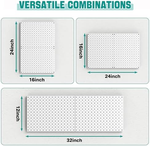 EVERHANGER Metal Pegboard Panels, Heavy Duty Pegboard Wall Organizer - Image 3