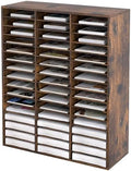 EasyPAG Wooden Literature Organizer with Adjustable Shelves, 48 Compartments Office Paper Organizer Storage 24000 Sheets Letter Size Paper, Student Mailbox for Classroom, Archaize by EasyPAG