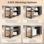 PRAISUN 53" L Shaped Desk with Power Outlets & 4 Drawers - Image 5