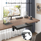 BONTEC Small Ergonomics Desk Extender Tray, 20 x 9.5 Inch, Black Carbon - Image 6