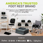 ErgoFoam Ergonomic Foot Rest Under Desk - Premium Velvet Soft Foam for Comfortable Rest; Navy Blue - Image 4