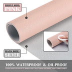 K KNODEL Extra Large Desk Mat, Leather Mouse Pad (47.2"x23.6", Pink) - Image 4